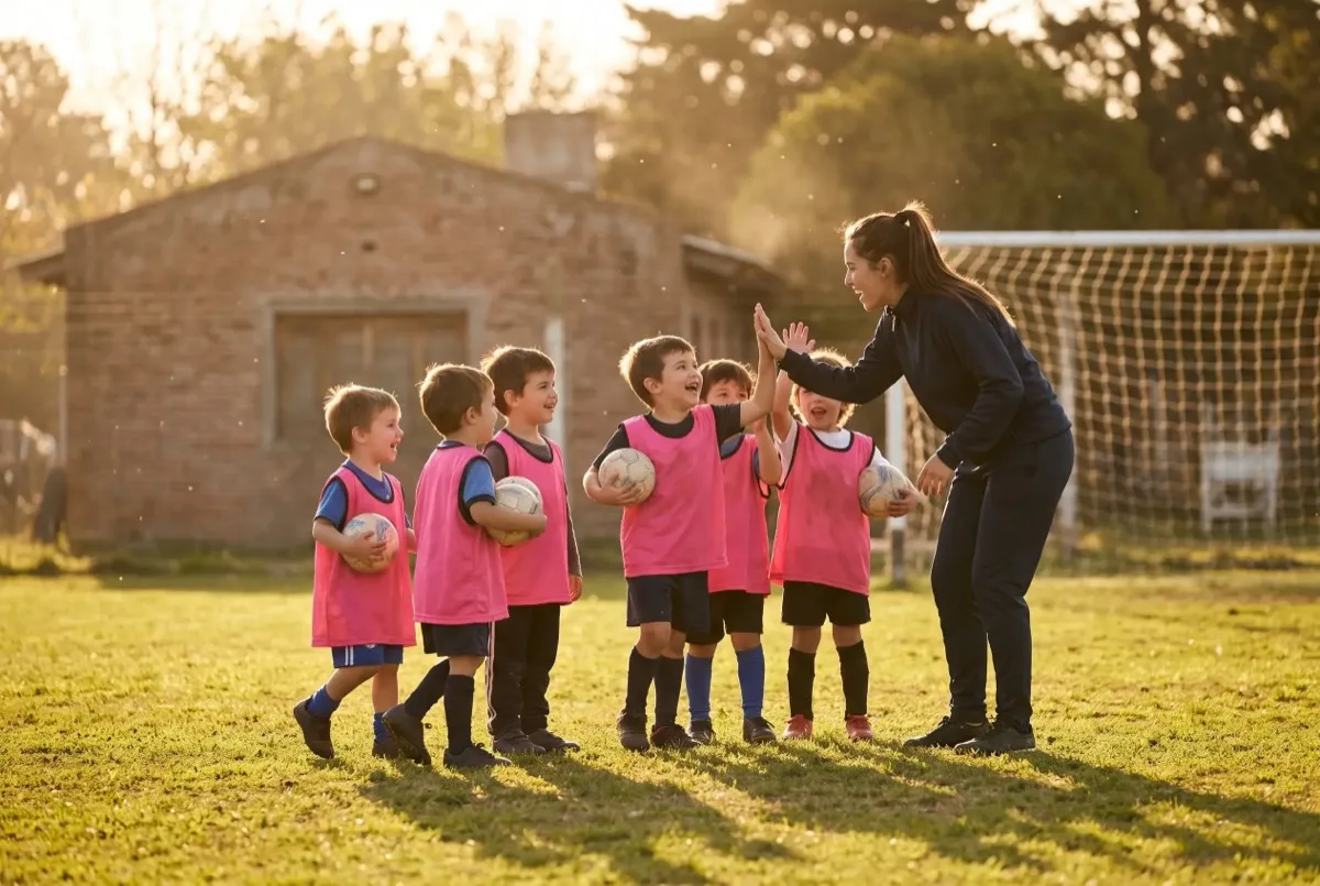 El equipo después de entrenar